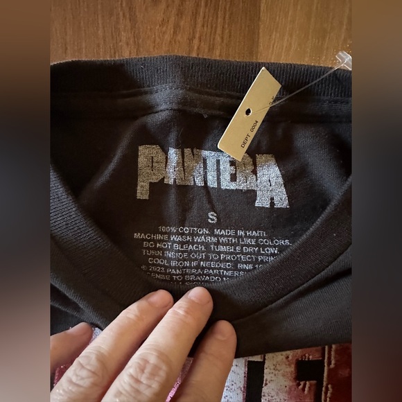 🆕 NWT Pantera Drill Bit Skull & Snake 🐍 T-shirt size Small Hot Topic 🎸 - Picture 6 of 7